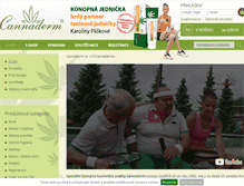Tablet Screenshot of cannaderm.cz